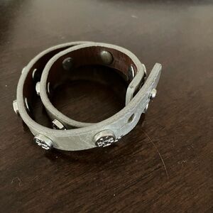 Tory Burch wrap bracelet silver/silver slightly worn $50